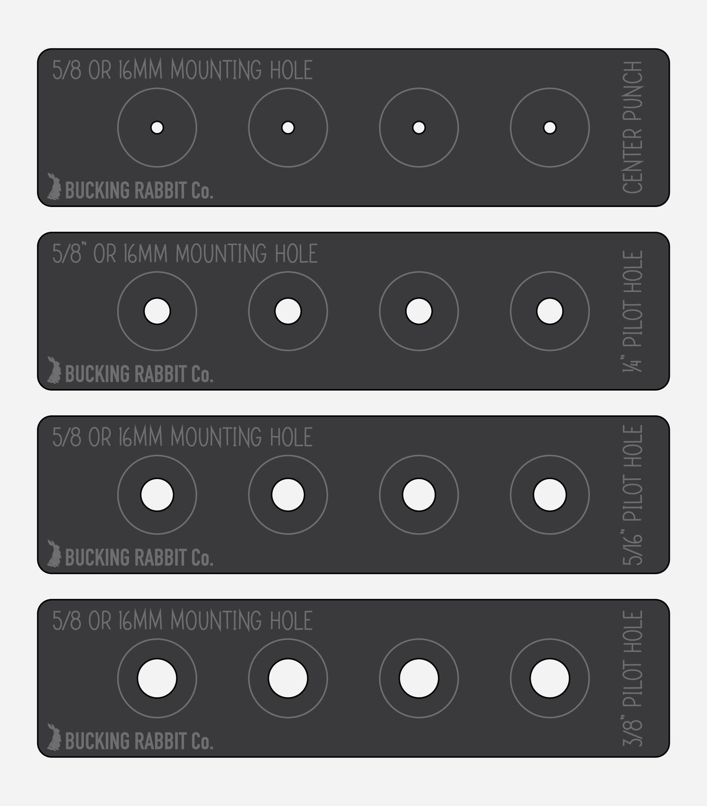 Latch Switch Center Mount Templates